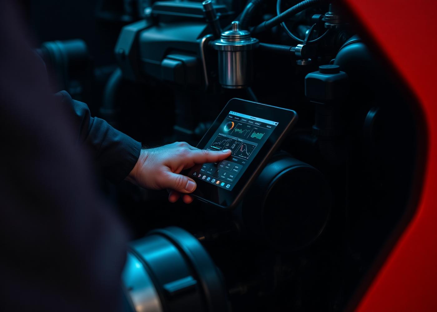 DTES technician working on diesel diagnostics